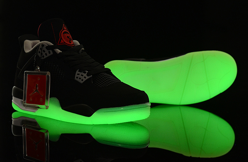 Air Jordan 4 Men Shoes Lime/Black Online